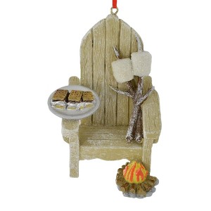 Kurt Adler Resin Ornament for Christmas Tree, Adirondack Chair & S'mores - 1 of 4