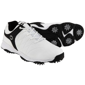 Ram Golf FX Tour Mens Waterproof Golf Shoes White/Black - 1 of 4