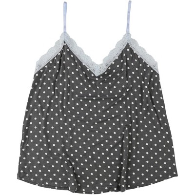 P.J. Salvage Womens Lace-Trimmed Pajama Sleep Cami Tank Top