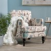 Christopher Knight Home Harrison Tufted Club Chair - White/Blue: Upholstered Accent, Floral Pattern, Hardwood Frame - 2 of 4