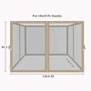 Gulches 10x10ft Gazebo Replacement Mosquito Netting with Zippers, 4-Side Mesh Walls for Patio Gazebos - 3 of 4