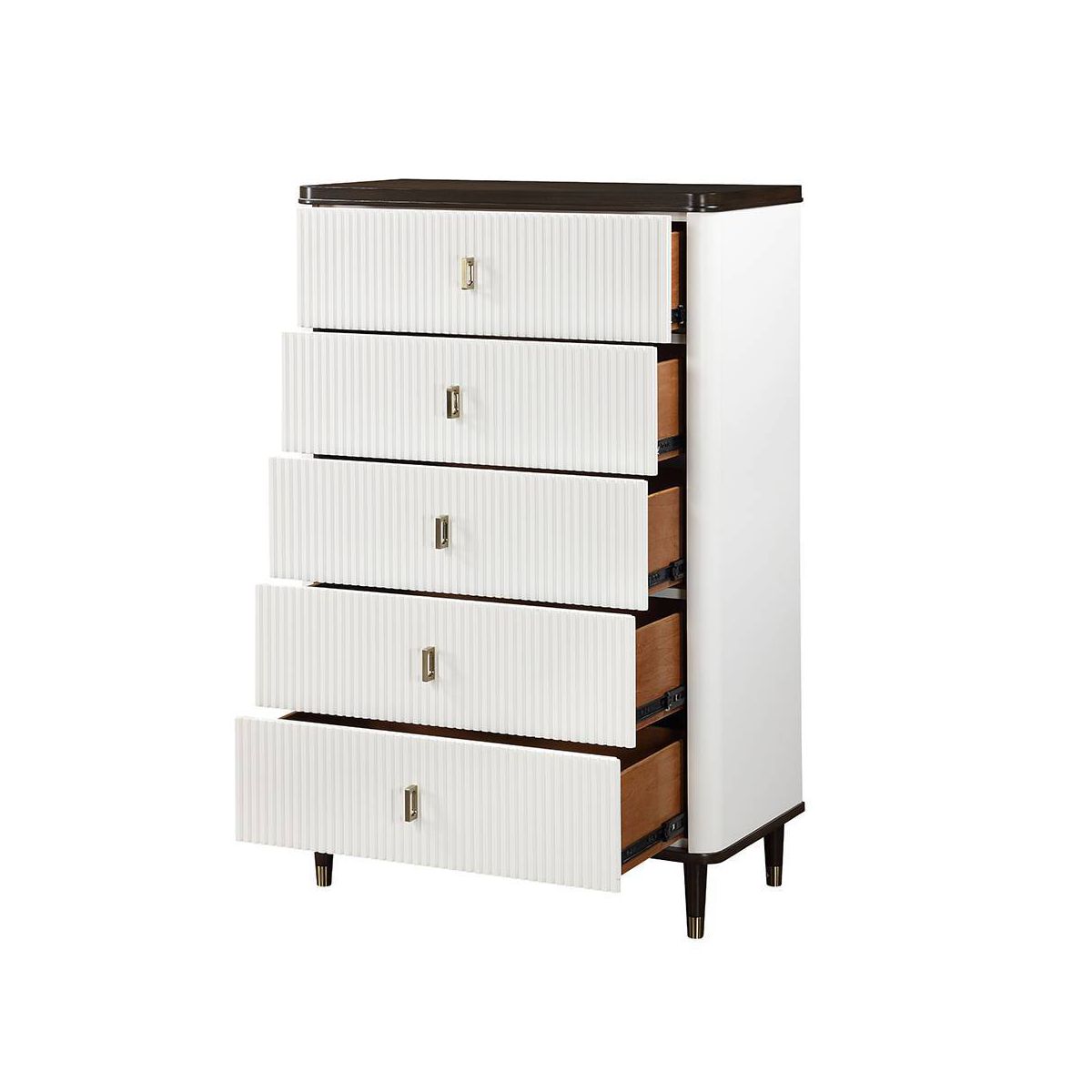 35.5" Carena Decorative Storage Drawer: Acme Furniture, 54.5" Height, 5 Drawers, Wood Composite, No Assembly Required - thumbnail 4