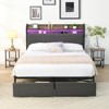 Streamdale Queen Bed Frame, Storage Headboard with Charging - 2 of 4