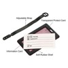 Unique Bargains PVC Adjustable Strap Backpack Travel ID Luggage Tags 2 Pcs - 4 of 4