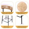 Counter Height Paper Rope Handwoven Bar Stools with Back & Footrest Set of 2 for Kitchen & Dining Rooms - 4 of 4