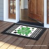 Checkered St. Pat's Shamrocks Doormat Indoor Outdoor 30" x 18" Briarwood Lane - image 3 of 4