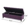 CAVINAS Modern Pull-Open Top Long Ottoman Bench with Storage,Button Tufted Ottoman for Living Room,Bedroom - 4 of 4