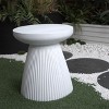 Okak 18.1"H Modern Sturdy Faux Terrazzo Outdoor Side Table, Plant Table Decorative Garden End Tables for Indoor Outdoor, Patio Accent Table, Beige - 2 of 4