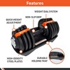BodySport 40 Pound Adjustable Dumbbell – Includes 12 Free Weights, Ranging from 3 to 40 Pounds, Ideal for Home Gym Workouts and Weight Training - 3 of 4