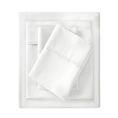 1500 Thread Count White Cotton Blend Pillowcases - Standard/Queen