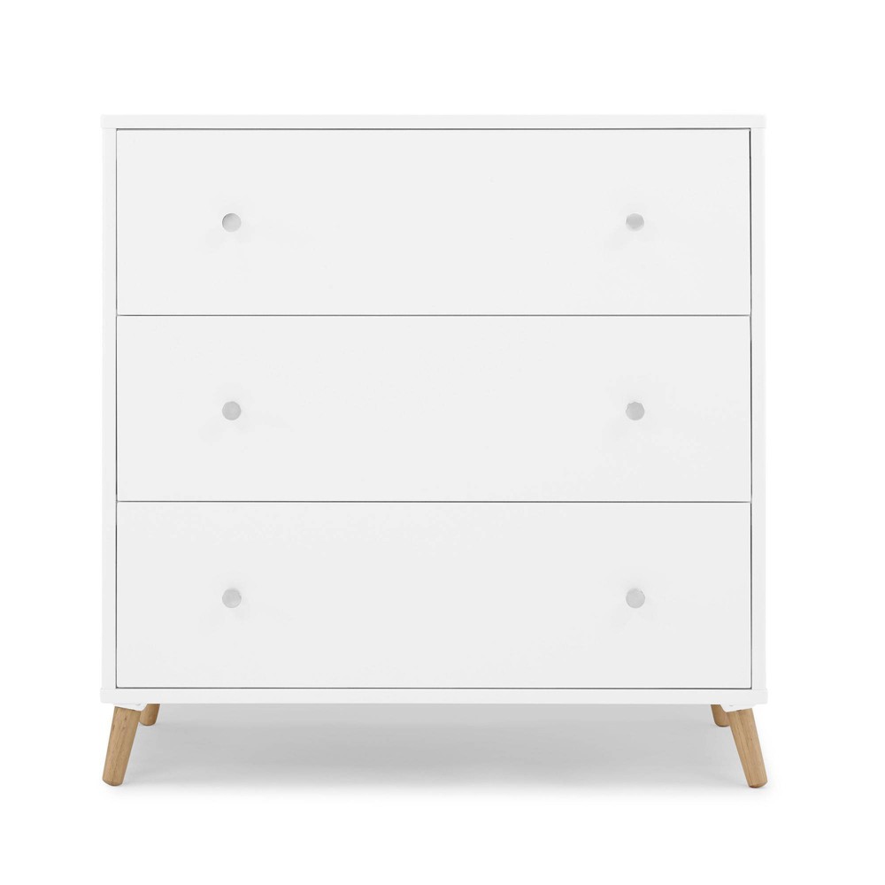 Delta Children Jordan 3 Drawer Dresser with Interlocking Drawers - Bianca White/Natural -  89450764