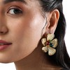 SOHI Women's Multicolour Luminous Petal Stud Earrings - 4 of 4