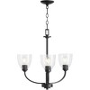Quorum Lighting Reyes 3 - Light Chandelier in  Textured Black - 3 of 4