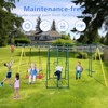 Gulches Indoor/Outdoor Metal Swing Set with Safety Belt for Backyard - 3 of 4