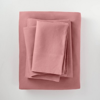 Photo 1 of 100% Washed Linen Solid Sheet Set - Casaluna™, King Size