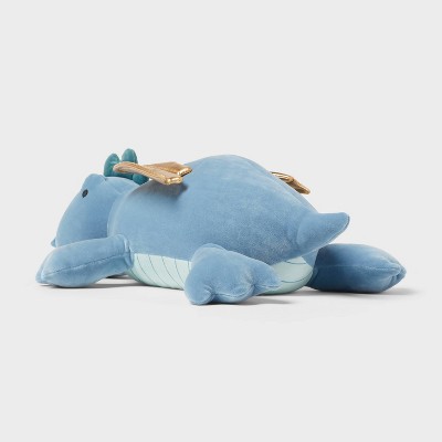 Детские мягкие игрушки Pillowfort Dragon Weighted Plush Kids' Throw Pillow Blue — фото 3