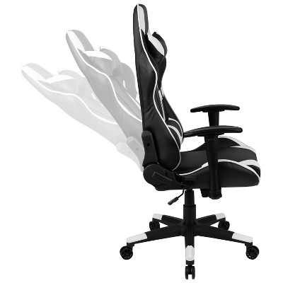 Black Carbon Fiber Gaming Desk and Reclining Chair Set with Cup Holder