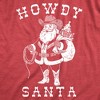 Womens Funny T Shirts Howdy Santa Sarcastic Christmas Graphic Novelty Tee For Ladies - Crazy Dog Women's T Shirt Gift For Christmas - 2 of 4