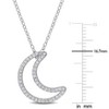 EVERLY JEWELRY | Sterling Silver 1/5 CT TDW Diamond Moon Pendant with Chain - 3 of 4