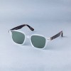 Men's Two-Tone Crystal Square Sunglasses - Goodfellow & Co™ Clear - 2 of 2