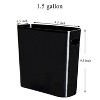 LunaLulinlk Black 1.5 Gallon Slim Trash Can, Plastic Trash Can, Small Trash Can with Handle - 2 of 4