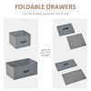 5-Drawer Dresser, Fabric Chest of Drawers, 4-Tier Storage Organizer for Bedroom Entryway, Tower Unit with Steel Frame Wooden Top, Gray - 3 of 4