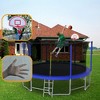 Whisen 14FT Recreational Trampoline with Safety Enclosure for Outdoor/Indoor Sports, 5 W-Legs - 2 of 4
