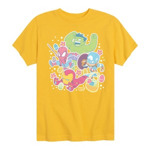 Boys' - Marvel - Avengers Easter Stickers Short Sleeve Graphic T-Shirt - 1 of 4