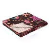 HomeRoots 50" X 70" Brown And Beige Floral Cotton Quilted Kantha Throw Blanket with Embroidery - 3 of 4