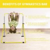 NAYSAYE Exercise Trainer Adjustable Multi Functional Horizontal Gymnastic Bar with Bear Rings for Kids Home Use, Yellow, 39.00"*57.00"*51.00" - 3 of 4