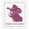 Cowboy Pig "Piggin' Back Rides" Adult Long Sleeve Hoodie - 2 of 2