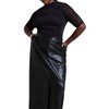 ELOQUII Shirred Mockneck Top With Sheer Sleeve - 3 of 4