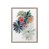 Kate and Laurel Blake Flowers on Glass 2 Whole Flowers Framed Printed Art by Jessi Raulet of Ettavee, 24x32, Gold - 2 of 4