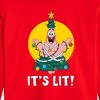 SpongeBob SquarePants Patrick Its Lit Cropped Long Sleeve T-Shirt - Red - 2 X-Large - 2 of 3