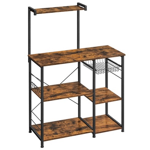 Bamboo Backer Racks Kitchen Shelf Unit, Kitchen Rack Organizer Bathroom  Storage Shelf Corner Shelf for Small Space