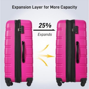 Vynxaria 2-Piece Hardshell Luggage Set with Spinner Suitcases TSA Lock Bonus Bag Lightweight Travel Set - 1 of 4