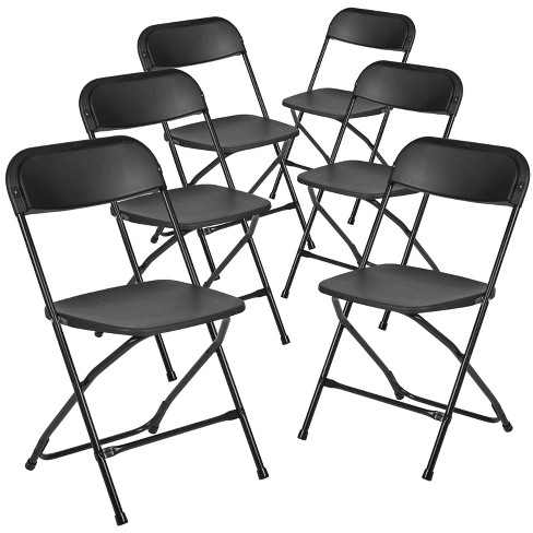 Flash Furniture Hercules™ Series Plastic Folding Chair Black - 6