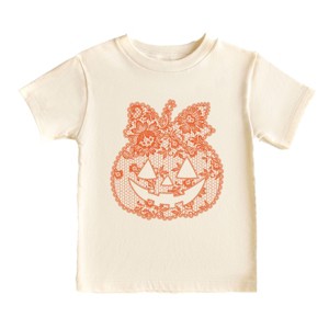 Pumpkin Doily Coquette - Youth Short Sleeve Graphic T-Shirt and Toddler Short Sleeve Graphic T-Shirt - 1 of 4