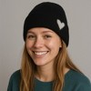 Anna-Kaci Women's Knit Beanie Hat with Embroidered Heart Detail and Folded Cuff - 2 of 4