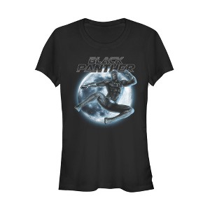 Juniors Womens Marvel Black Panther Full Moon T-Shirt - 1 of 3
