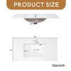 36" Bathroom Vanity with Ceramic Sink, Soft-Close Doors, Double Storage Shelves & Divided Drawer - Leovsnove - 4 of 4