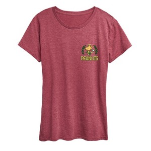 Women's - Peanuts - Country Club Snoopy and Woodsocks Short Sleeve Graphic T-Shirt - 1 of 4