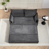 JUJABU 59.5" Corduroy Convertible Sleeper Sofa with Storage & USB Charging for Living Room & Apartment - 4 of 4