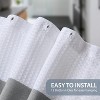 LunaLulinlk Park Traditional Polyester Fabric Spa Waffle Shower Curtain in Gray - 2 of 4