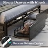 Aheaplus Platform Bed with Hidden Drawers, Storage Headboard, LED Light, and Charge Station - 3 of 4