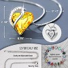 Birthstone Heart Pendant Necklace Infinity Love Design Adjustable 18-20 Inch - 3 of 4