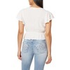 WallFlower Women's Adrianne Flutter Sleeve V-Neck Rayon Challis Swiss Dot Peplum Top - 2 of 3