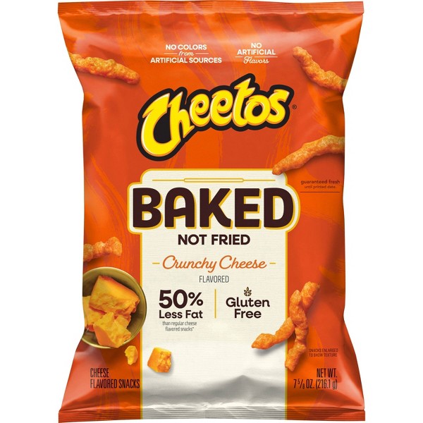 Cheetos Baked Crunchy Sabor Queso Botana - 7.625oz: Sin Gluten
