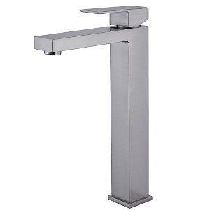 BWE Single Hole Single Handle Bathroom Vessel Sink Faucet With Supply Hose - 1 of 4