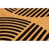 Entryways 36"x24" Concentric All-Natural Coconut Fibers Door Mat Black and Natural: Welcome Rug, PVC Backed, Shake Clean - 2 of 3